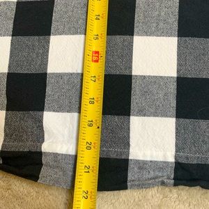 Black and cream gingham cafe curtain